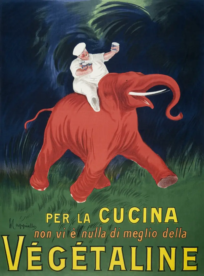Vegetaline (1910) Vintage Elephant Poster by Leonetto Cappiello